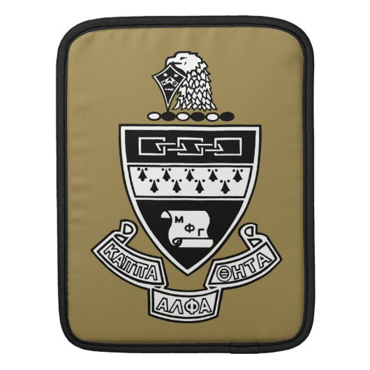 Kappa Alpha Theta Coat of Arms: Black and White iPad Sleeve (Back)