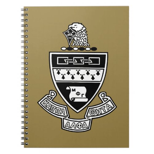 Kappa Alpha Theta Coat of Arms Black and White Notebook