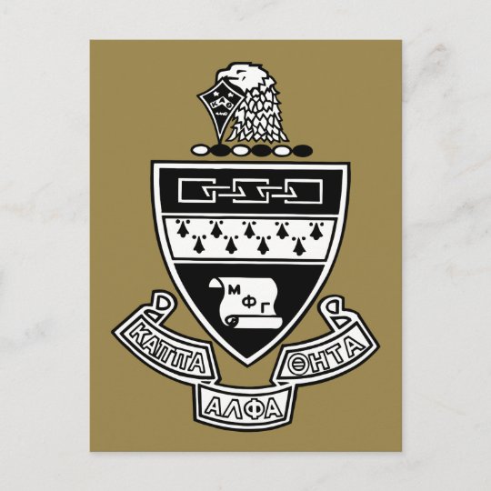 Kappa Alpha Theta Coat of Arms Black and White Postcard