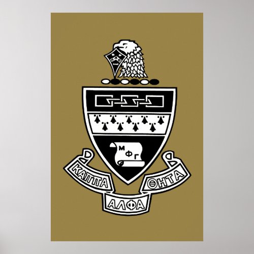 Kappa Alpha Theta Coat of Arms Black Poster