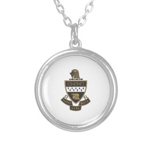 Kappa Alpha Theta Coat of Arms Color Silver Plated Necklace