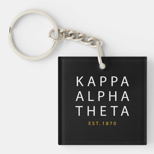 Kappa Alpha Theta  Est 1870 Keychain