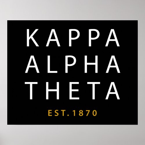 Kappa Alpha Theta  Est 1870 Poster