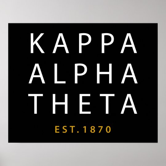 Kappa Alpha Theta | Est. 1870 Poster | Zazzle.com