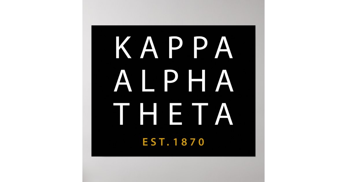 Kappa Alpha Theta | Est. 1870 Poster | Zazzle