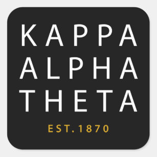 Kappa Alpha Theta   Est. 1870 Square Sticker