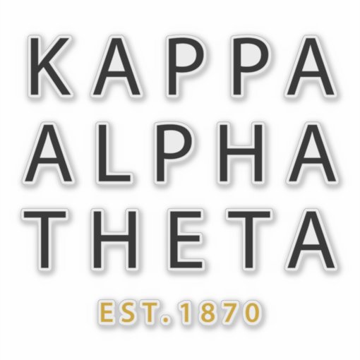 Kappa Alpha Theta Est 1870 Sticker Zazzle