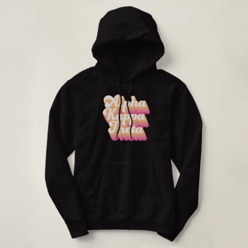 Kappa Alpha Theta  Groovy Script Hoodie