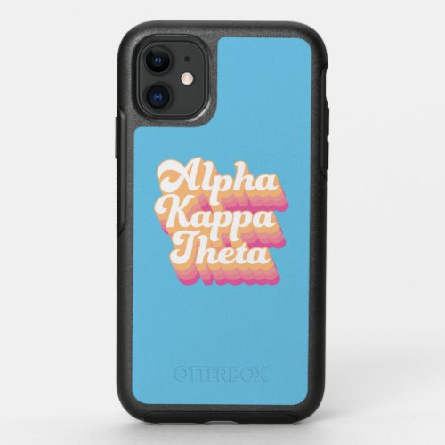 Kappa Alpha Theta  Groovy Script OtterBox Symmetry iPhone 11 Case