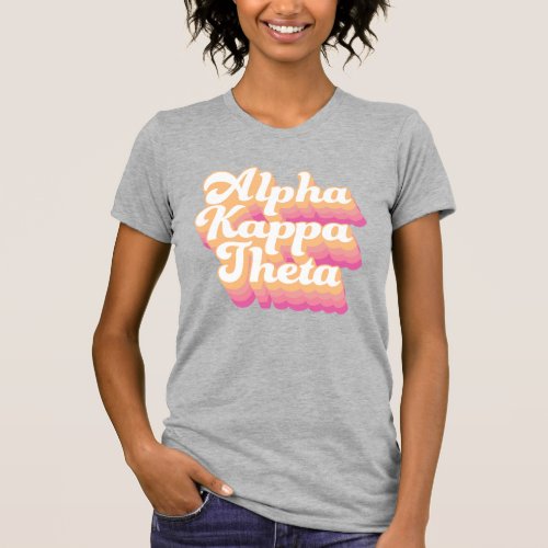 Kappa Alpha Theta  Groovy Script T_Shirt