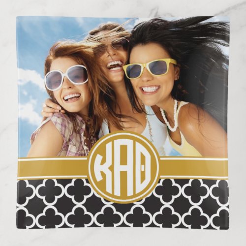 Kappa Alpha Theta  Monogram and Photo Trinket Tray