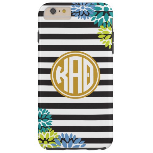 Kappa Alpha Theta  Monogram Stripe Pattern Tough iPhone 6 Plus Case