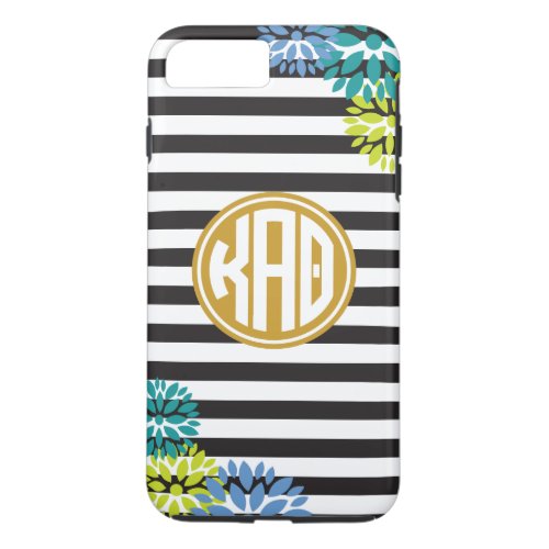 Kappa Alpha Theta  Monogram Stripe Pattern iPhone 8 Plus7 Plus Case