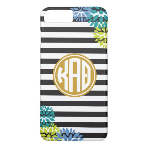 Kappa Alpha Theta  Monogram Stripe Pattern iPhone 8 Plus7 Plus Case