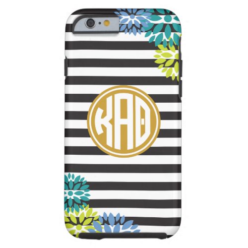 Kappa Alpha Theta  Monogram Stripe Pattern Tough iPhone 6 Case