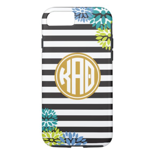 Kappa Alpha Theta  Monogram Stripe Pattern iPhone 87 Case