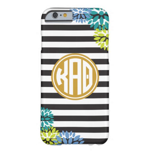 Kappa Alpha Theta  Monogram Stripe Pattern Barely There iPhone 6 Case