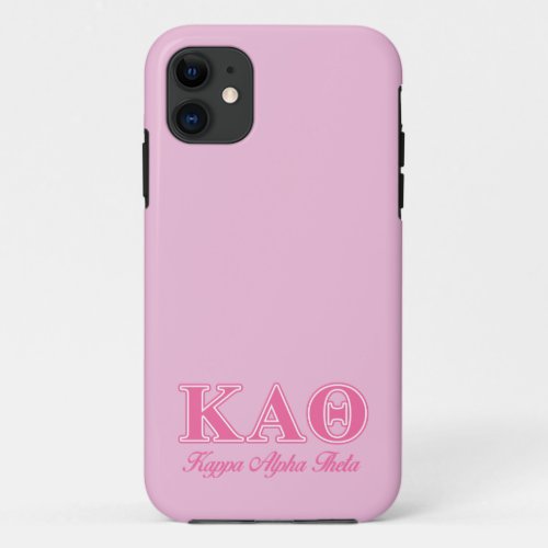 Kappa Alpha Theta Pink Letters iPhone 11 Case