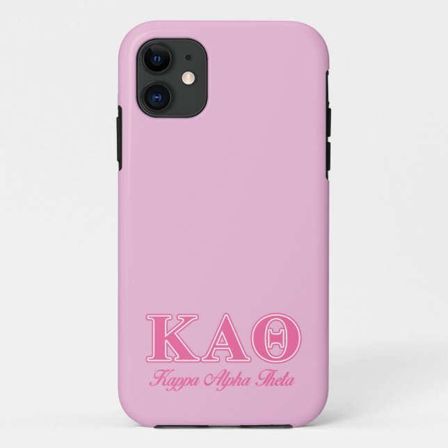 Kappa Alpha Theta Pink Letters Case-Mate iPhone Case (Back)