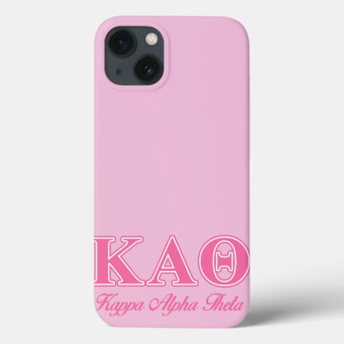 Kappa Alpha Theta Pink Letters iPhone 13 Case