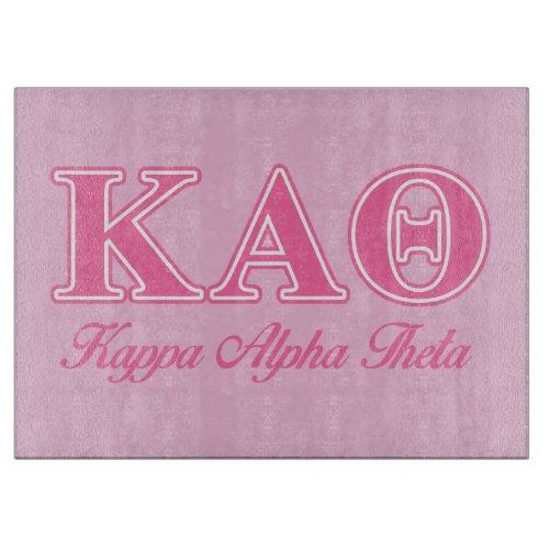 Kappa Alpha Theta Pink Letters Cutting Board
