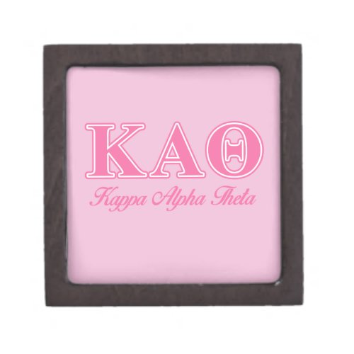 Kappa Alpha Theta Pink Letters Keepsake Box