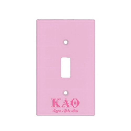 Kappa Alpha Theta Pink Letters Light Switch Cover