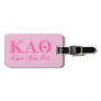Kappa Alpha Theta Pink Letters Luggage Tag