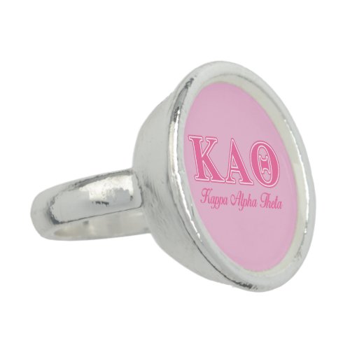 Kappa Alpha Theta Pink Letters Ring