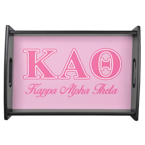 Kappa Alpha Theta Pink Letters Serving Tray