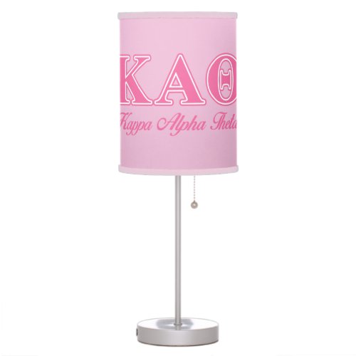 Kappa Alpha Theta Pink Letters Table Lamp