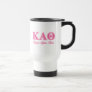 Kappa Alpha Theta Pink Letters Travel Mug