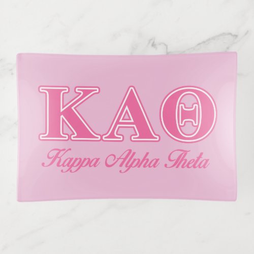 Kappa Alpha Theta Pink Letters Trinket Tray