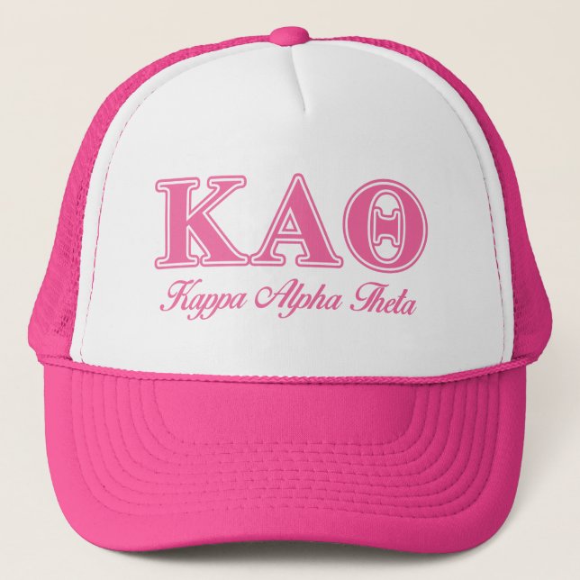 Kappa Alpha Theta Pink Letters Trucker Hat (Front)