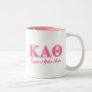Kappa Alpha Theta Pink Letters Two-Tone Coffee Mug