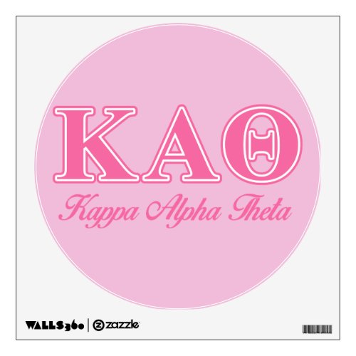 Kappa Alpha Theta Pink Letters Wall Sticker