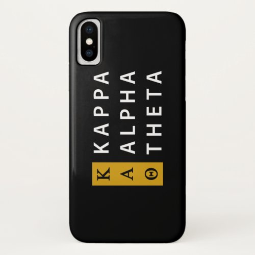 Kappa Alpha Theta  Stacked Logo iPhone X Case