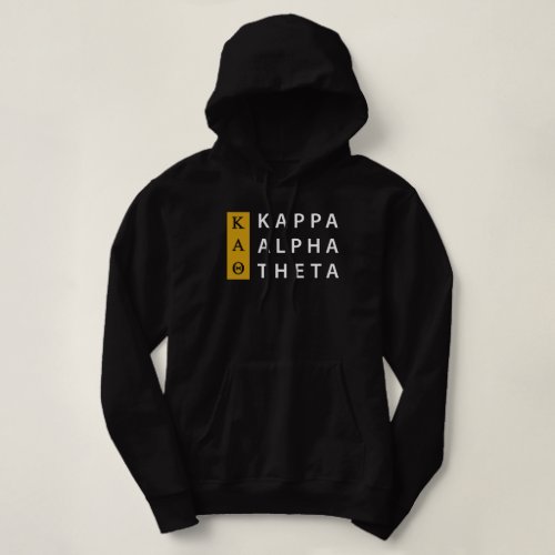 Kappa Alpha Theta  Stacked Logo Hoodie