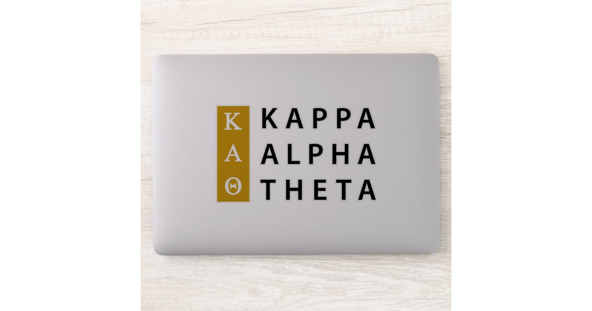 Kappa Alpha Theta | Stacked Logo Sticker | Zazzle