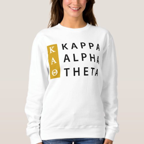 Kappa Alpha Theta  Stacked Logo Sweatshirt