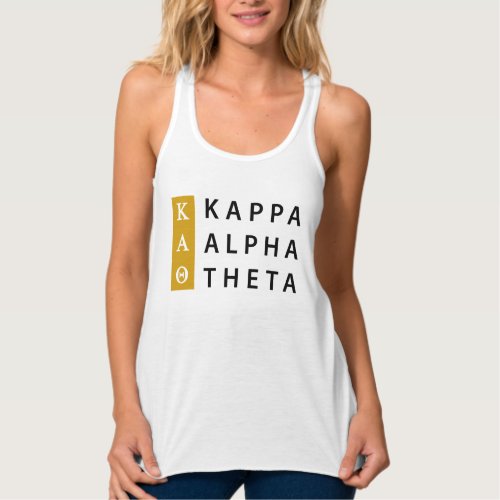 Kappa Alpha Theta  Stacked Logo Tank Top