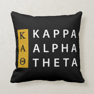Kappa Alpha Theta   Stacked Logo Throw Pillow