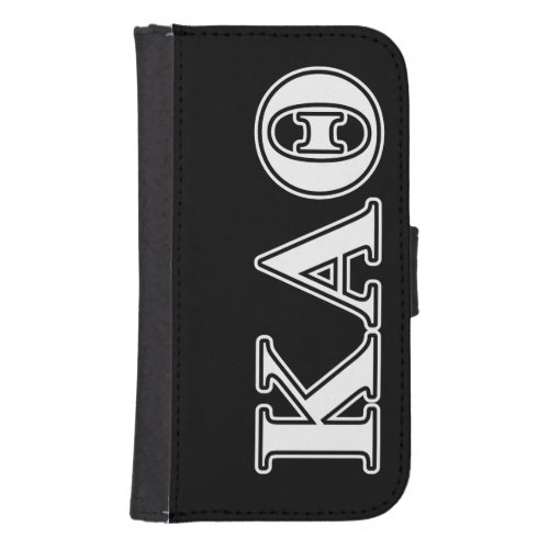 Kappa Alpha Theta White and Black Letters Phone Wallet