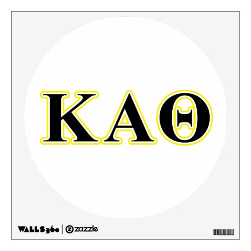 Kappa Alpha Theta Yellow and Black Letters Wall Decal