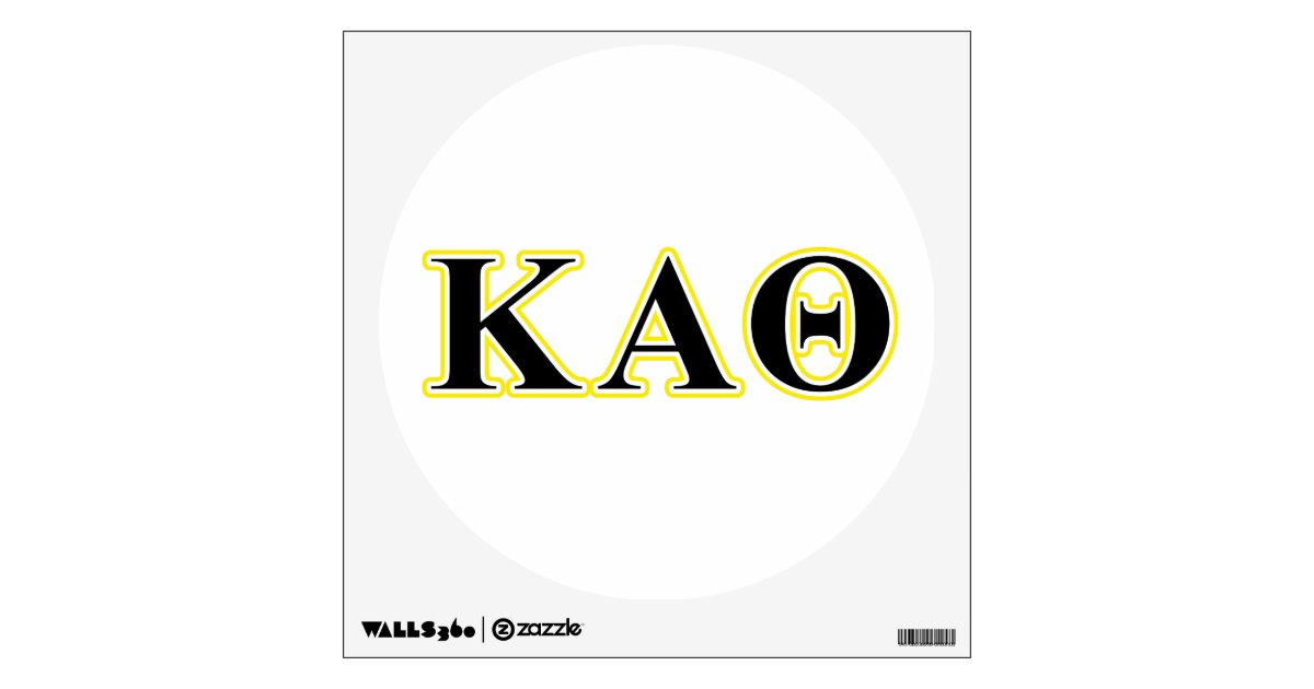 Kappa Alpha Theta Yellow and Black Letters Wall Decal | Zazzle.com