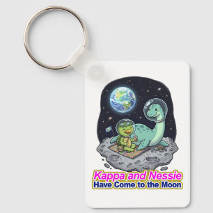 Kappa and Nessie Have Come to the Moon Keychain