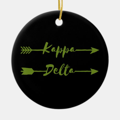 Kappa Delta Arrow Ceramic Ornament