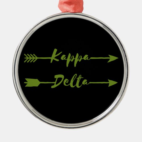 Kappa Delta Arrow Metal Ornament