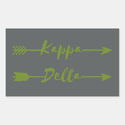 Kappa Delta Arrow Rectangular Sticker