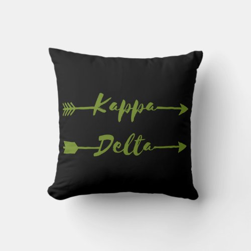 Kappa Delta Arrow Throw Pillow